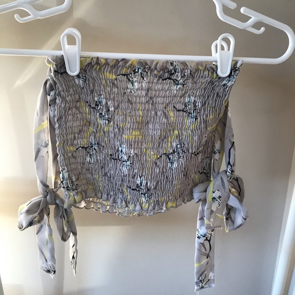 Grey Floral Top